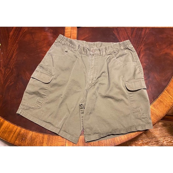 Junction West Cargo Shorts Flat Front Army Green - Picture 1 of 6